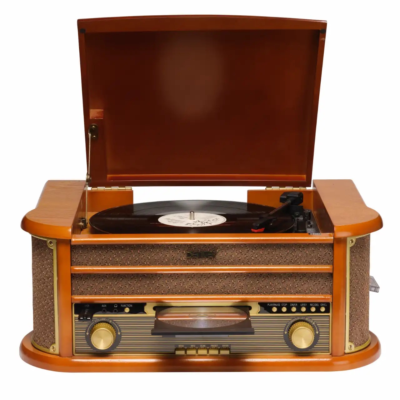 Gramofonbaku GRM014 Premium Gramofon– Bluetooth FM Retro plak Çalar 6 Gramofonbaku GRM014 Premium Gramofon– Bluetooth FM Retro plak Çalar - Görsel 6