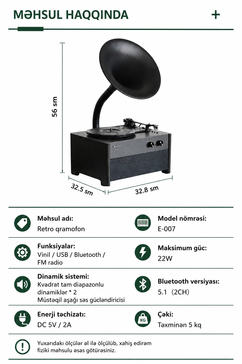 Gramofonbaku GRM009 Premium Gramofon– Bluetooth FM Retro plak Çalar 6 Gramofonbaku GRM009 Premium Gramofon– Bluetooth FM Retro plak Çalar - Görsel 6