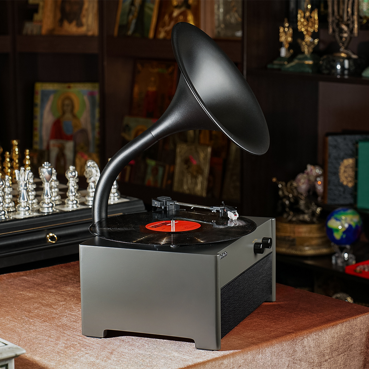 Gramofonbaku GRM013 Premium Gramofon– Bluetooth FM Retro plak Çalar 4 Gramofonbaku GRM013 Premium Gramofon– Bluetooth FM Retro plak Çalar - Görsel 4