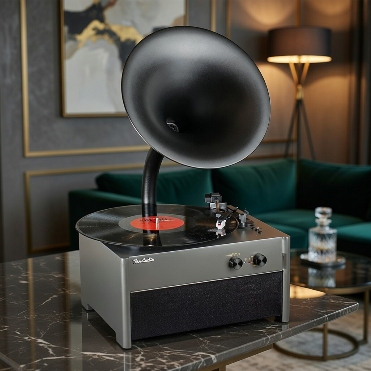 Gramofonbaku GRM013 Premium Gramofon– Bluetooth FM Retro plak Çalar 10 Gramofonbaku GRM013 Premium Gramofon– Bluetooth FM Retro plak Çalar - Görsel 10