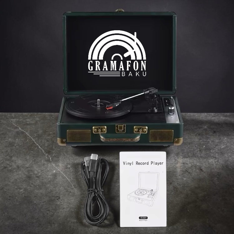 Gramofonbaku GRM001 yaşıl çanta Pikap – Bluetooth Retro plak Çalar 8 Gramofonbaku GRM001 yaşıl çanta Pikap – Bluetooth Retro plak Çalar - Görsel 8